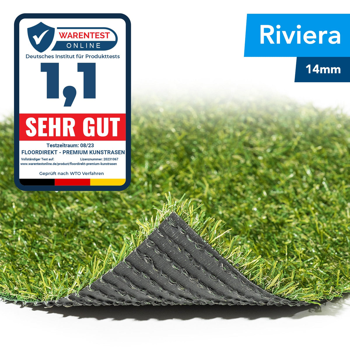 ✂ Sztuczna trawa Riviera | Wysokość: 14 mm