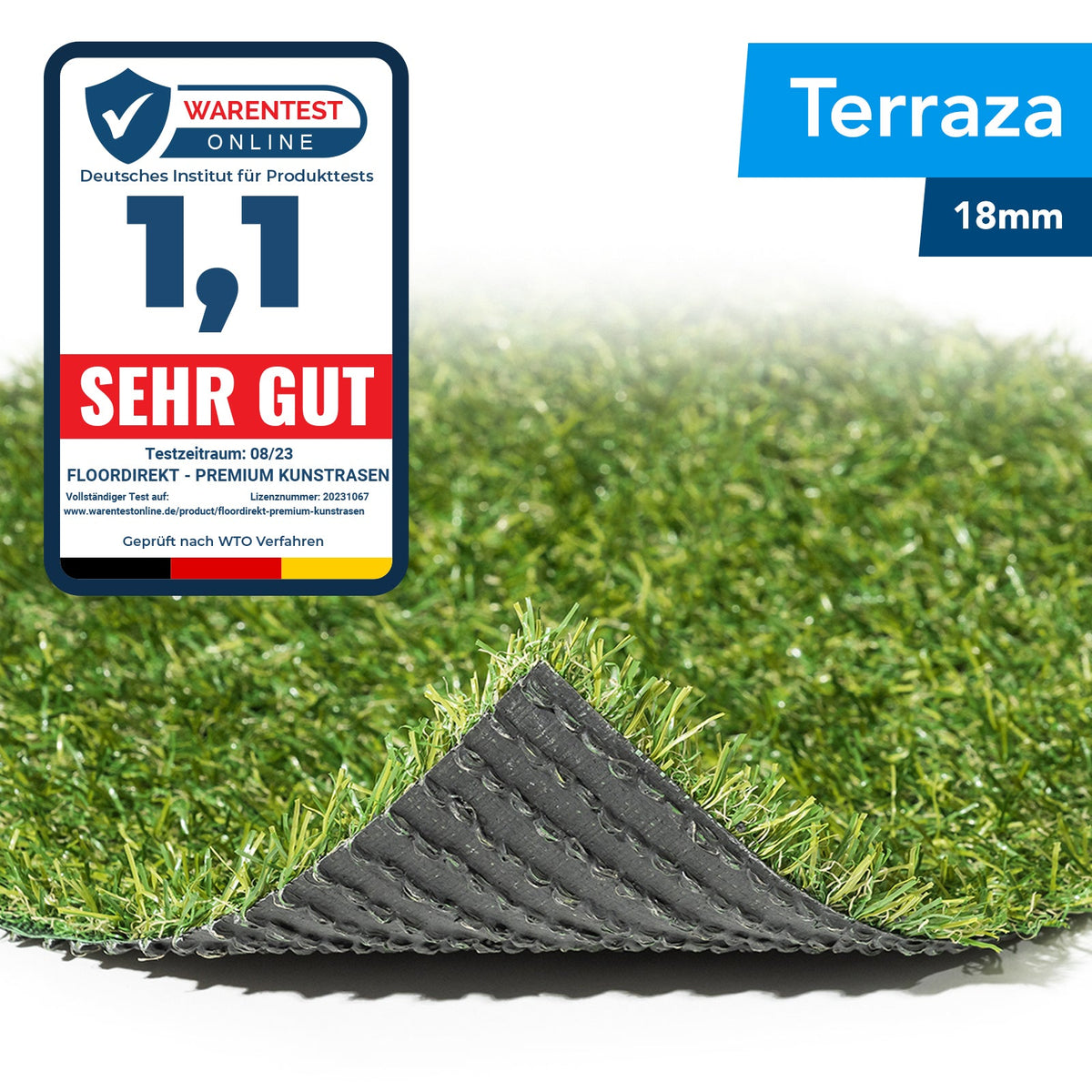 ✂ Sztuczna trawa Terraza | Wysokość: 18 mm