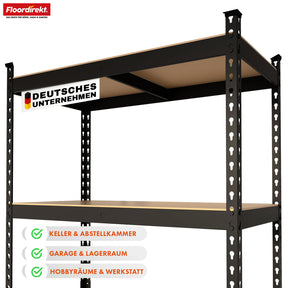 Regały do dużych obciążeń | Rhino | Regały magazynowe z 5 półkami | Nośność 1050 kg | Innowacyjny system wtykowy | W różnych kolorach i rozmiarach