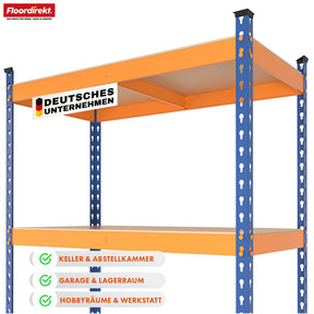 Regały do dużych obciążeń | Rhino | Regały magazynowe z 5 półkami | Nośność 1050 kg | Innowacyjny system wtykowy | W różnych kolorach i rozmiarach