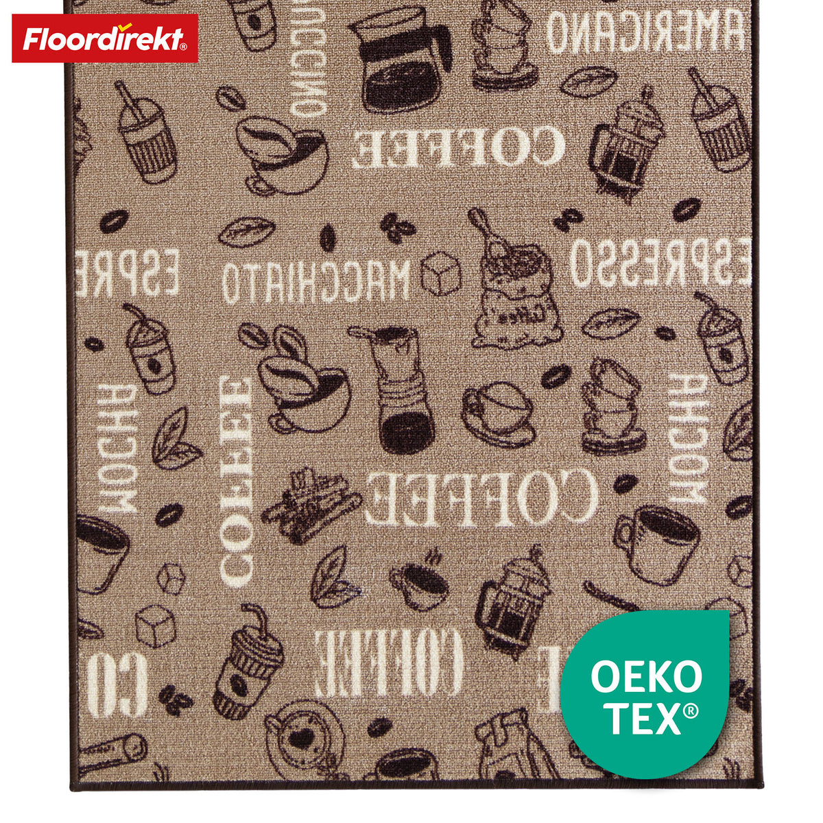 Dywanik na wymiar | Coffee | Motywy kawowe, antypoślizgowy, konfigurowalny
