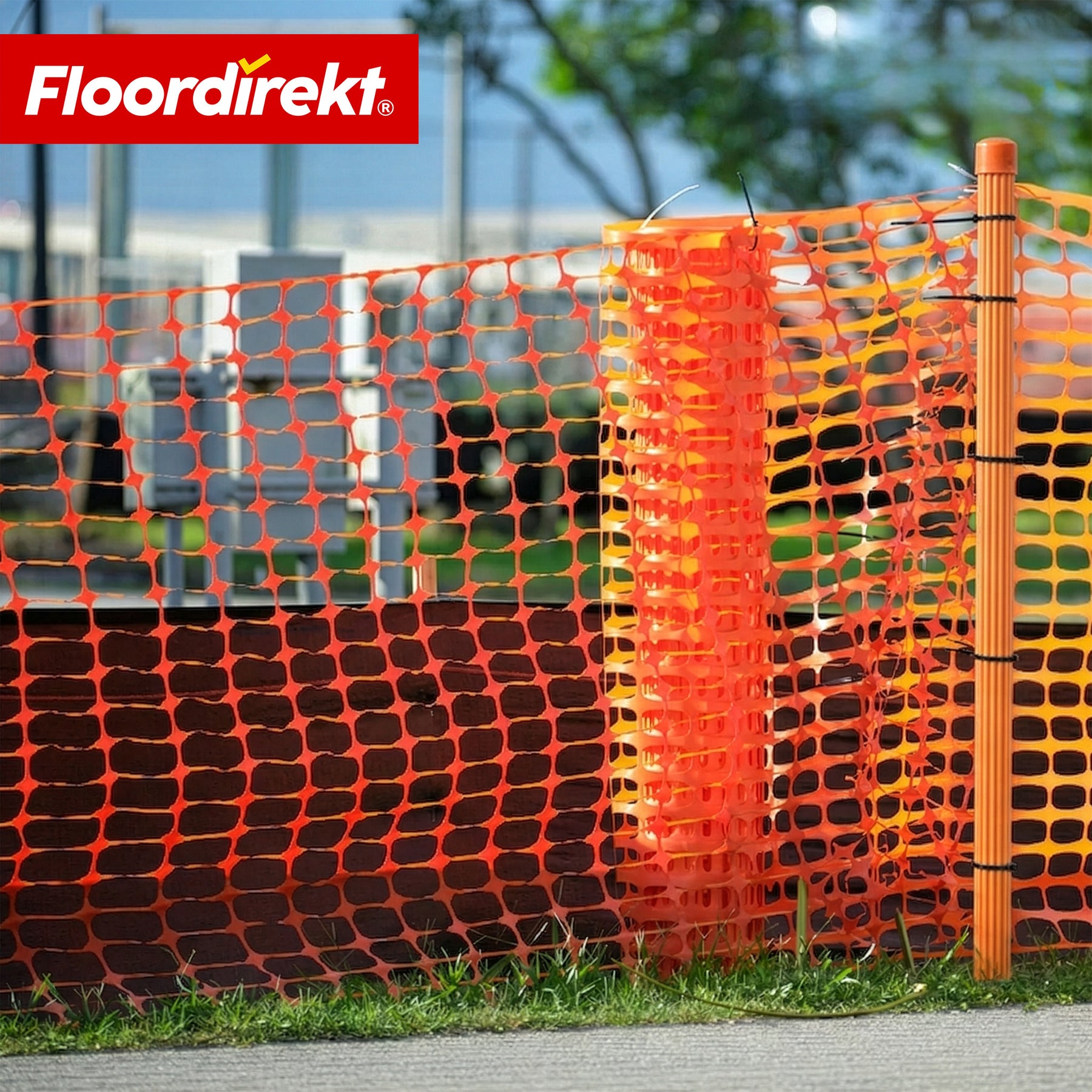 Zestaw siatki ostrzegawczej Chester z 20 słupkami i opaskami zaciskowymi | siatka budowlana 30 m / 50 m | ogrodzenie ogrodowe i zabezpieczające