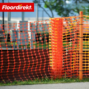 Zestaw siatki ostrzegawczej Chester z 20 słupkami i opaskami zaciskowymi | siatka budowlana 30 m / 50 m | ogrodzenie ogrodowe i zabezpieczające