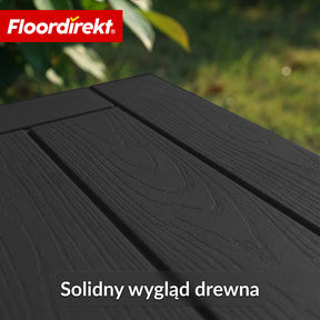 Skrzynia ogrodowa w wyglądzie drewna | Wodoodporna skrzynia na poduszki na taras i balkon | 118L / 270L / 300L