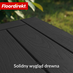 Skrzynia ogrodowa w wyglądzie drewna | Wodoodporna skrzynia na poduszki na taras i balkon | 118L / 270L / 300L