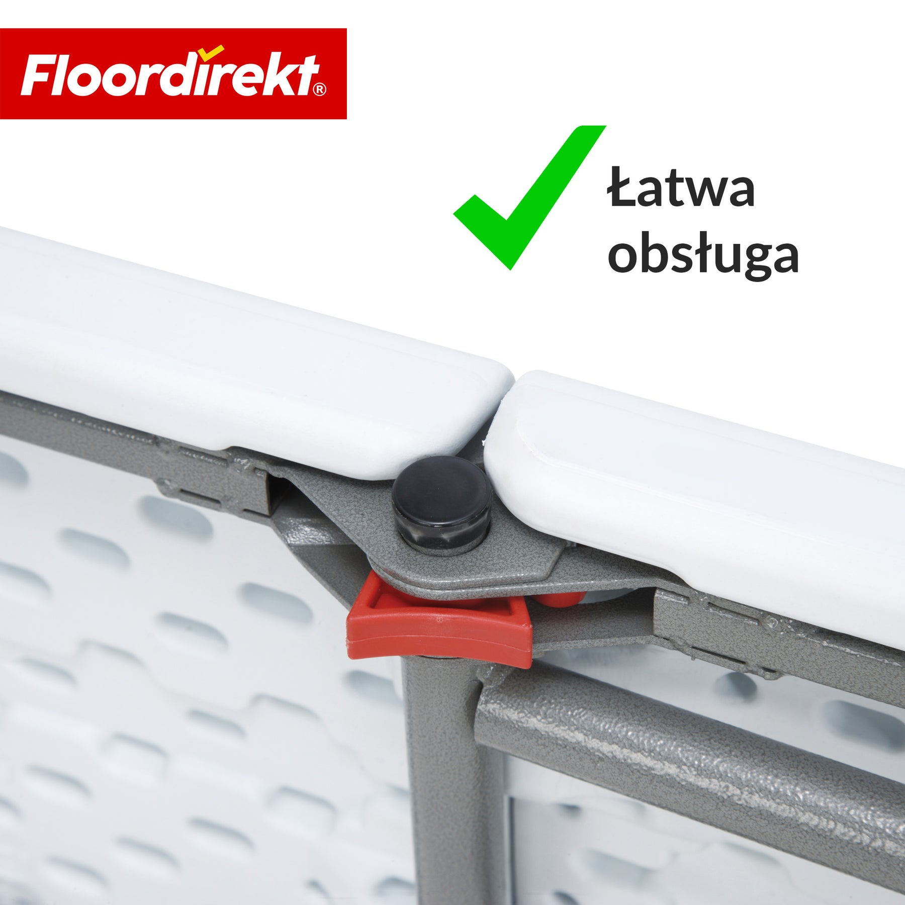 Ławka ogrodowa | Chiba | Składana ławka 183 cm w kolorze białym, odporna na warunki atmosferyczne i do 320 kg obciążenia