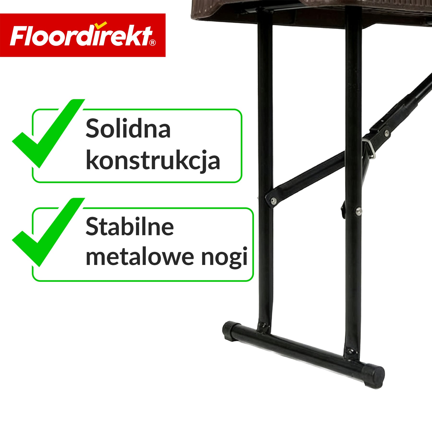 Ławka ogrodowa | Kagawa | Składana, odporna na warunki atmosferyczne ławka 183 cm w kolorze brązowym do ogrodu, na balkon & imprezy