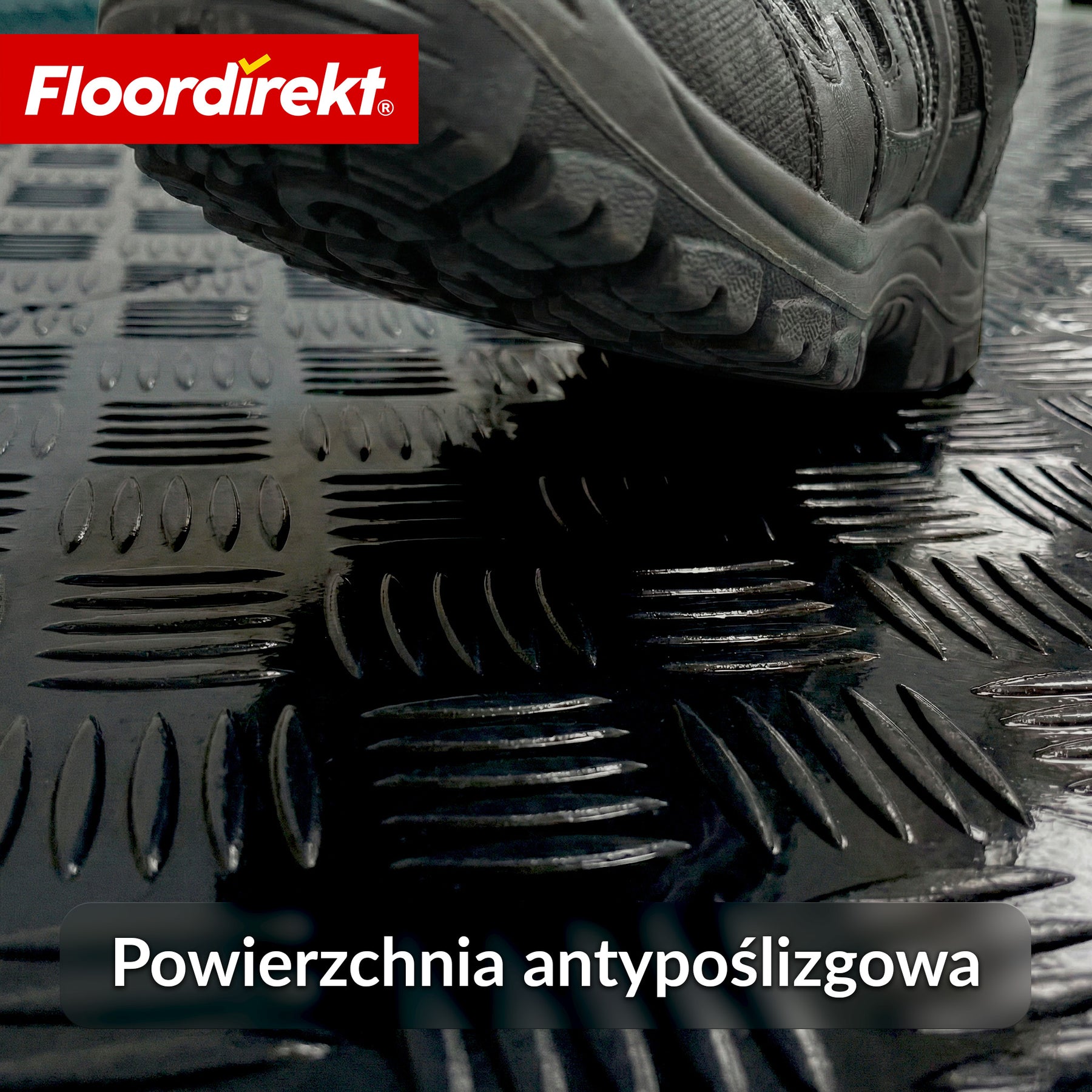 Wykładzina PVC | Bullet | Wzór blachy ryflowanej | Antypoślizgowa & Łatwa w czyszczeniu | Na metry / Cięcie na wymiar | Szerokość 110 cm