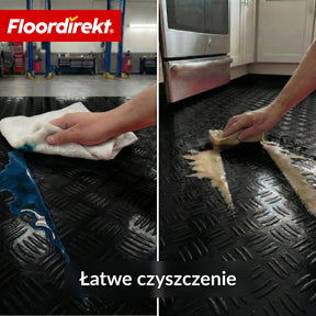 Wykładzina PVC | Bullet | Wzór blachy ryflowanej | Antypoślizgowa & Łatwa w czyszczeniu | Na metry / Cięcie na wymiar | Szerokość 110 cm