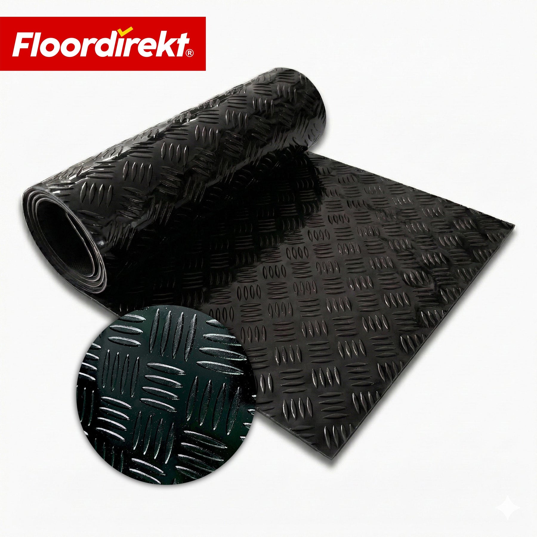 ✂ Wykładzina PVC | Bullet | Wzór blachy ryflowanej | Antypoślizgowa & Łatwa w czyszczeniu | Na metry / Cięcie na wymiar | Szerokość 110 cm