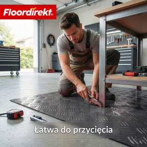 Wykładzina PVC | Bullet | Wzór blachy ryflowanej | Antypoślizgowa & Łatwa w czyszczeniu | Na metry / Cięcie na wymiar | Szerokość 110 cm