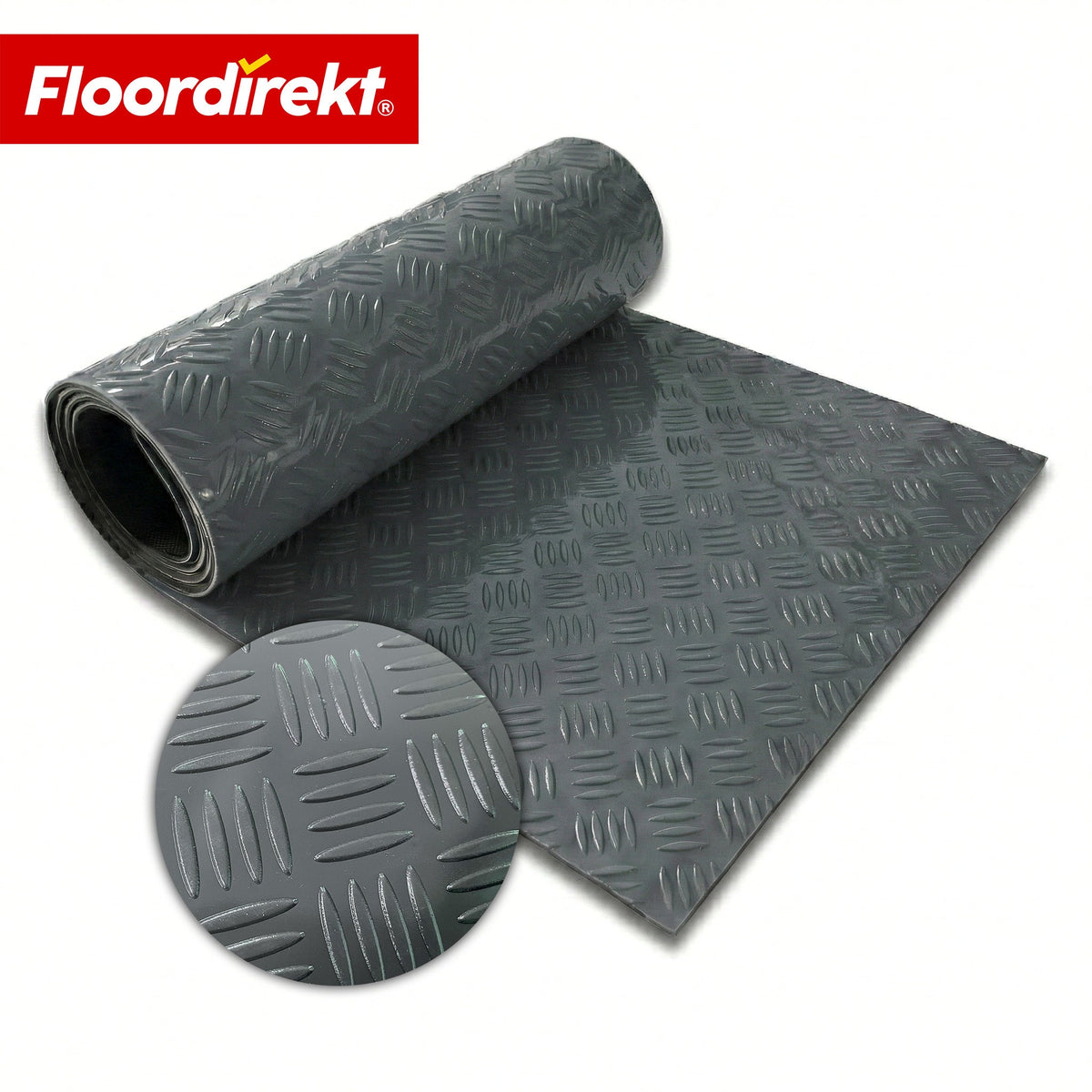 ✂ Wykładzina PVC | Bullet | Wzór blachy ryflowanej | Antypoślizgowa & Łatwa w czyszczeniu | Na metry / Cięcie na wymiar | Szerokość 110 cm