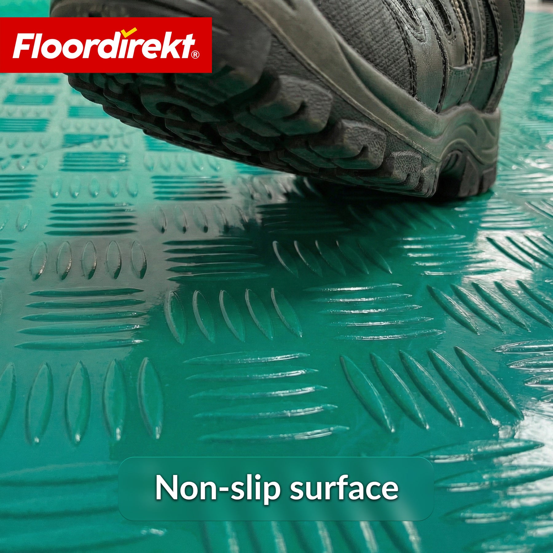 Wykładzina PVC | Bullet | Wzór blachy ryflowanej | Antypoślizgowa & Łatwa w czyszczeniu | Na metry / Cięcie na wymiar | Szerokość 110 cm