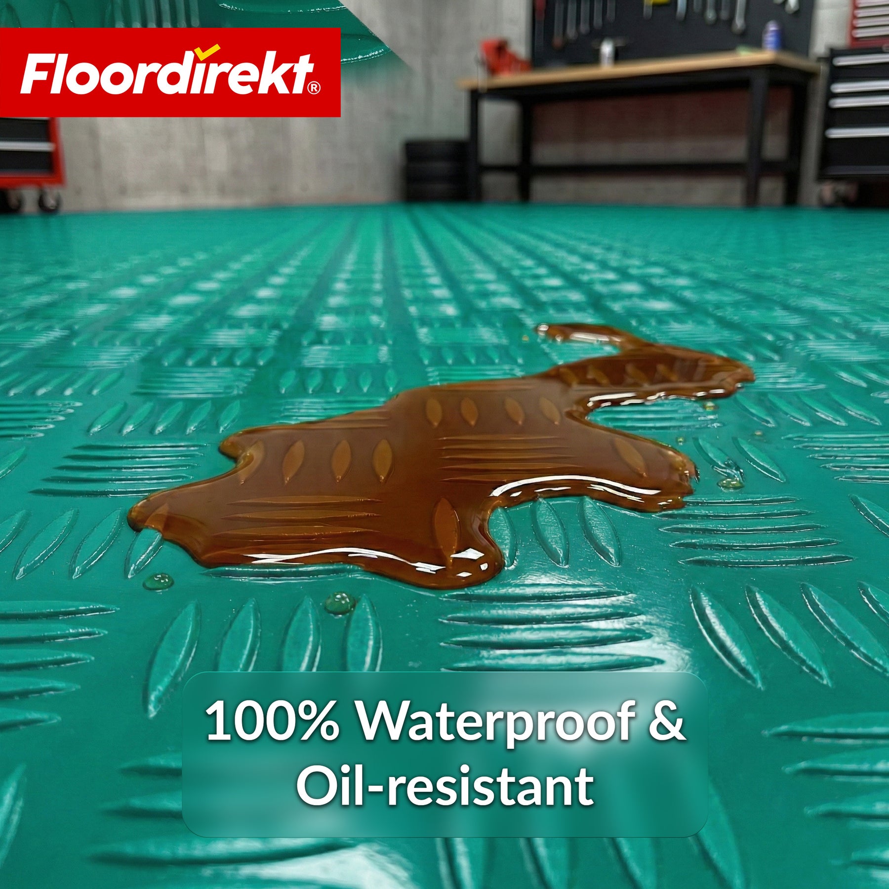 Wykładzina PVC | Bullet | Wzór blachy ryflowanej | Antypoślizgowa & Łatwa w czyszczeniu | Na metry / Cięcie na wymiar | Szerokość 110 cm