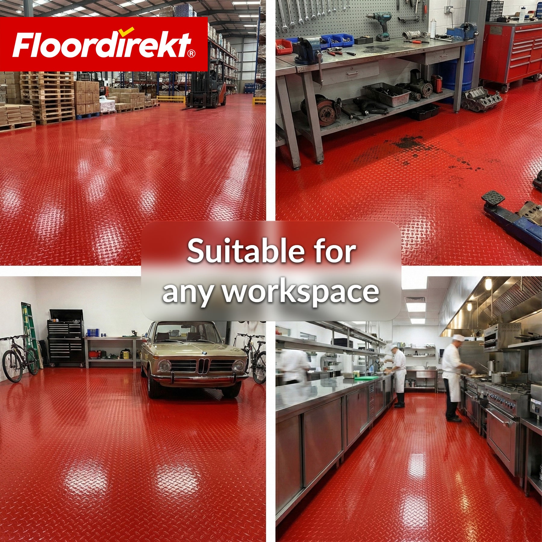 Wykładzina PVC | Bullet | Wzór blachy ryflowanej | Antypoślizgowa & Łatwa w czyszczeniu | Na metry / Cięcie na wymiar | Szerokość 110 cm