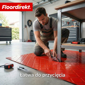 Wykładzina PVC | Check Quadra | Wzór kwadratowy | Antypoślizgowa i łatwa w czyszczeniu | Na metry / cięcie na wymiar | Szerokość 110 cm