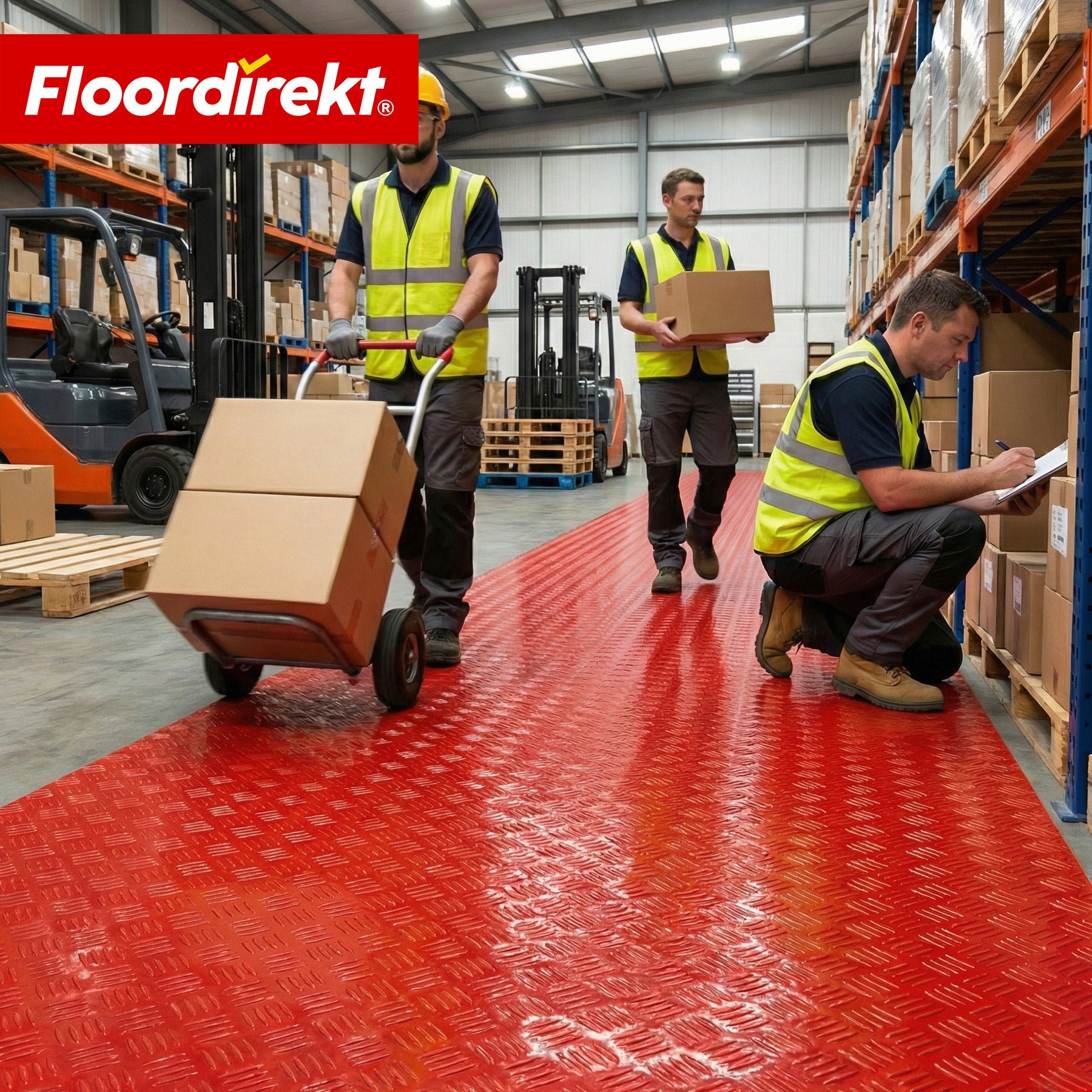 Wykładzina PVC | Bullet | Wzór blachy ryflowanej | Antypoślizgowa & Łatwa w czyszczeniu | Na metry / Cięcie na wymiar | Szerokość 110 cm