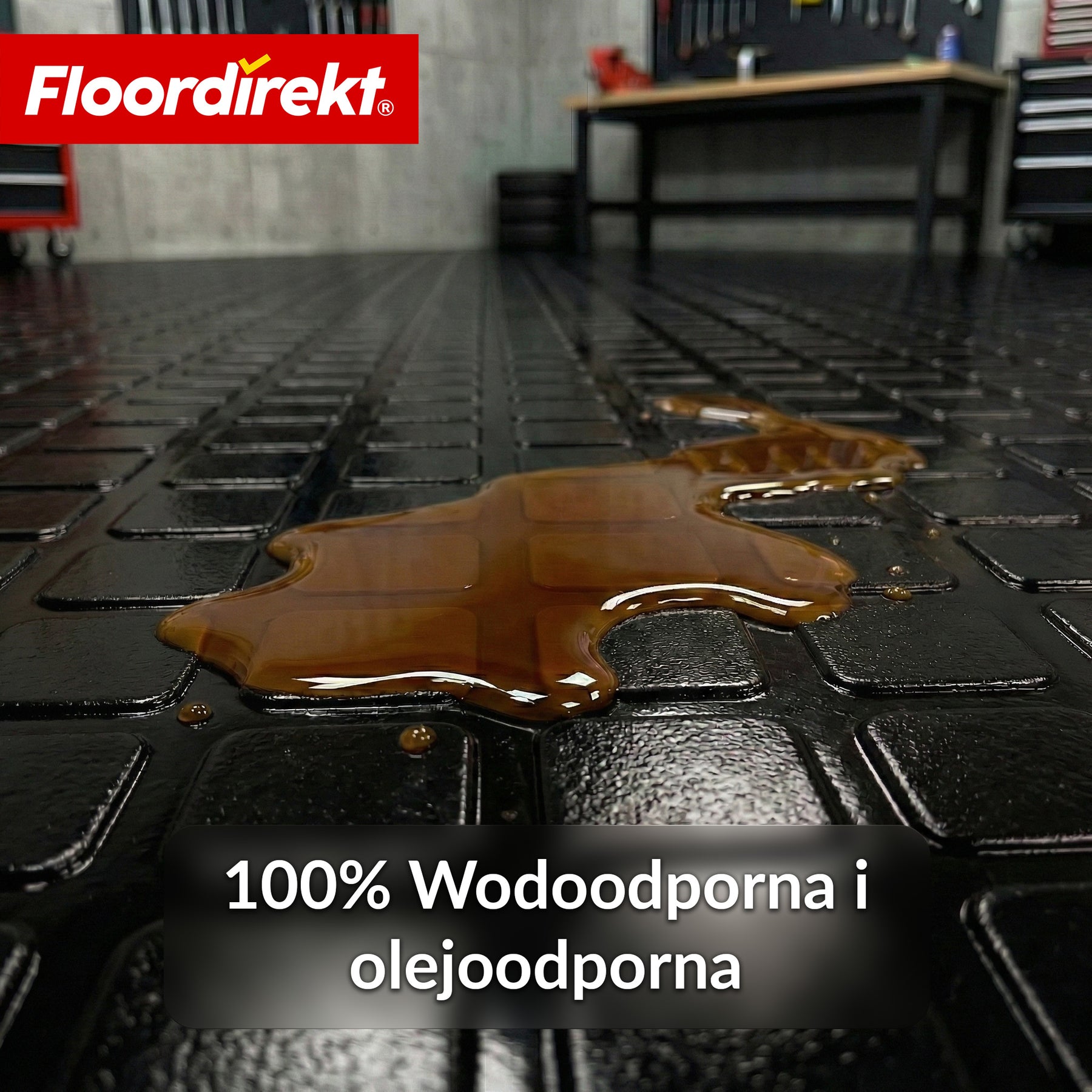 Wykładzina PVC | Check Quadra | Wzór kwadratowy | Antypoślizgowa i łatwa w czyszczeniu | Na metry / cięcie na wymiar | Szerokość 110 cm