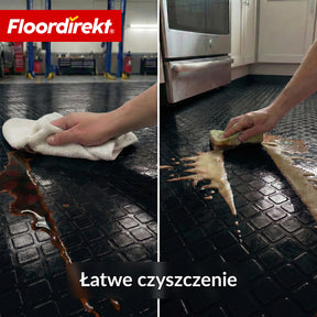 Wykładzina PVC | Check Quadra | Wzór kwadratowy | Antypoślizgowa i łatwa w czyszczeniu | Na metry / cięcie na wymiar | Szerokość 110 cm