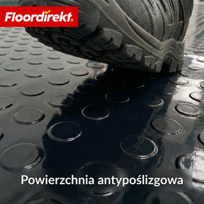 PVC wykładzina podłogowa | Coin Mirror | faktura coin (płaskie wypustki) | antypoślizgowa i łatwa w pielęgnacji | na metry / cięcie na wymiar | szerokość 110 cm