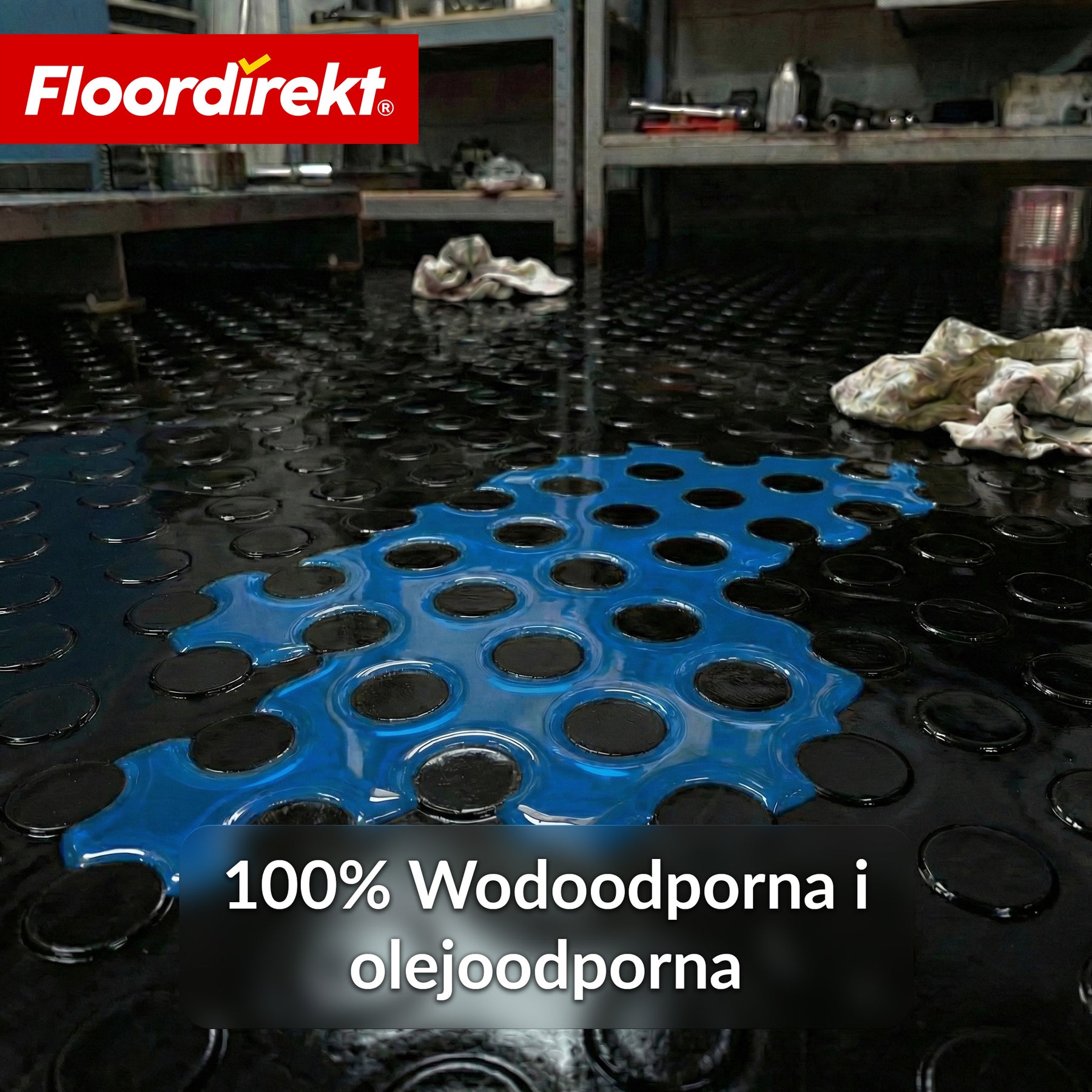 PVC wykładzina podłogowa | Coin Mirror | faktura coin (płaskie wypustki) | antypoślizgowa i łatwa w pielęgnacji | na metry / cięcie na wymiar | szerokość 110 cm