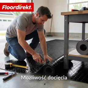 PVC wykładzina podłogowa | Coin Mirror | faktura coin (płaskie wypustki) | antypoślizgowa i łatwa w pielęgnacji | na metry / cięcie na wymiar | szerokość 110 cm