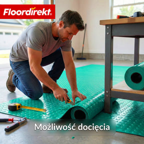 PVC wykładzina podłogowa | Coin Mirror | faktura coin (płaskie wypustki) | antypoślizgowa i łatwa w pielęgnacji | na metry / cięcie na wymiar | szerokość 110 cm