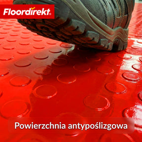 PVC wykładzina podłogowa | Coin Mirror | faktura coin (płaskie wypustki) | antypoślizgowa i łatwa w pielęgnacji | na metry / cięcie na wymiar | szerokość 110 cm