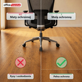 Mata ochronna na podłogę Floorfit na wymiar | Matowa przezroczysta | Do parkietu, paneli i podłóg winylowych