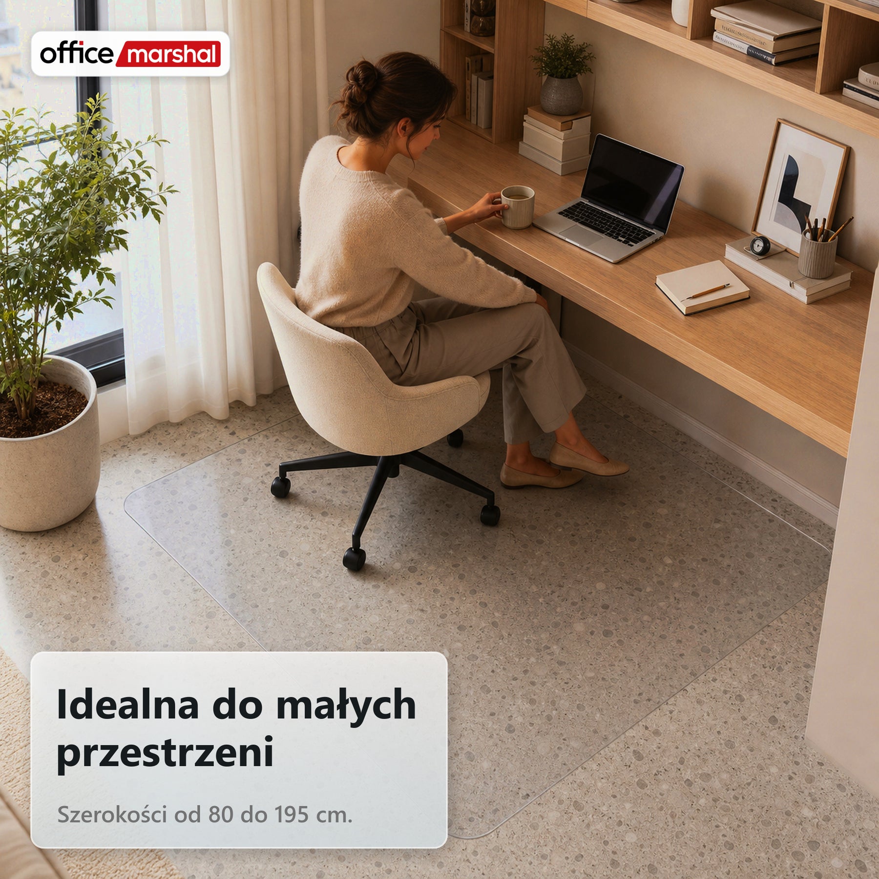 Mata ochronna na podłogę Floorfit na wymiar | Matowa przezroczysta | Do parkietu, paneli i podłóg winylowych