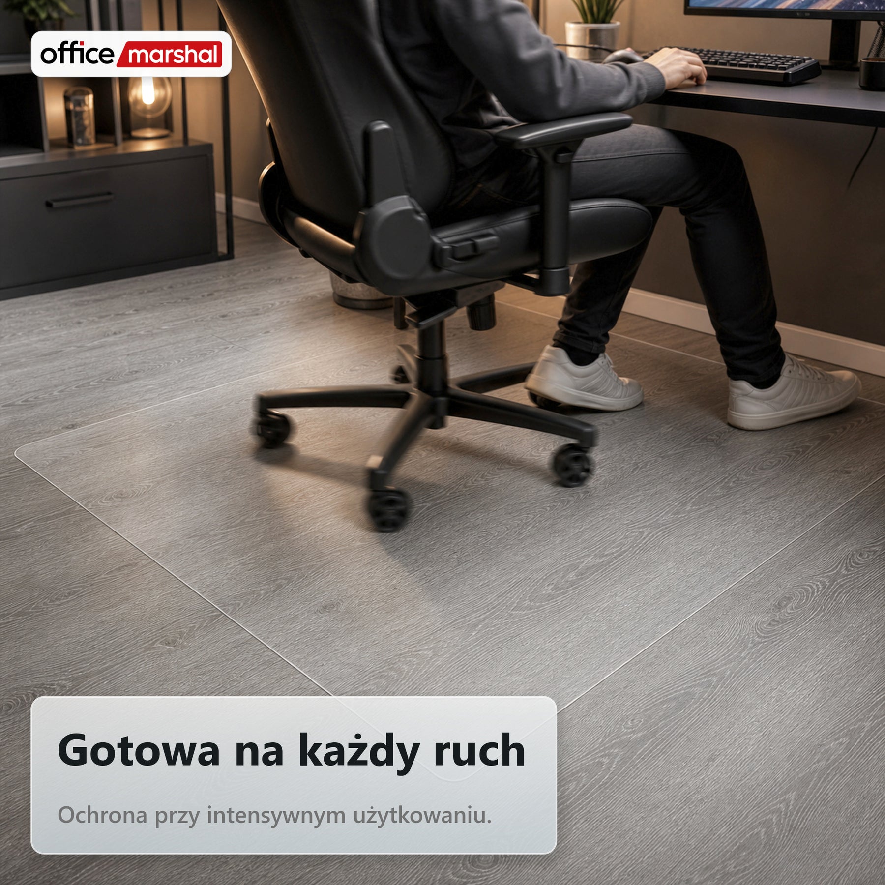 Mata ochronna na podłogę Floorfit na wymiar | Matowa przezroczysta | Do parkietu, paneli i podłóg winylowych
