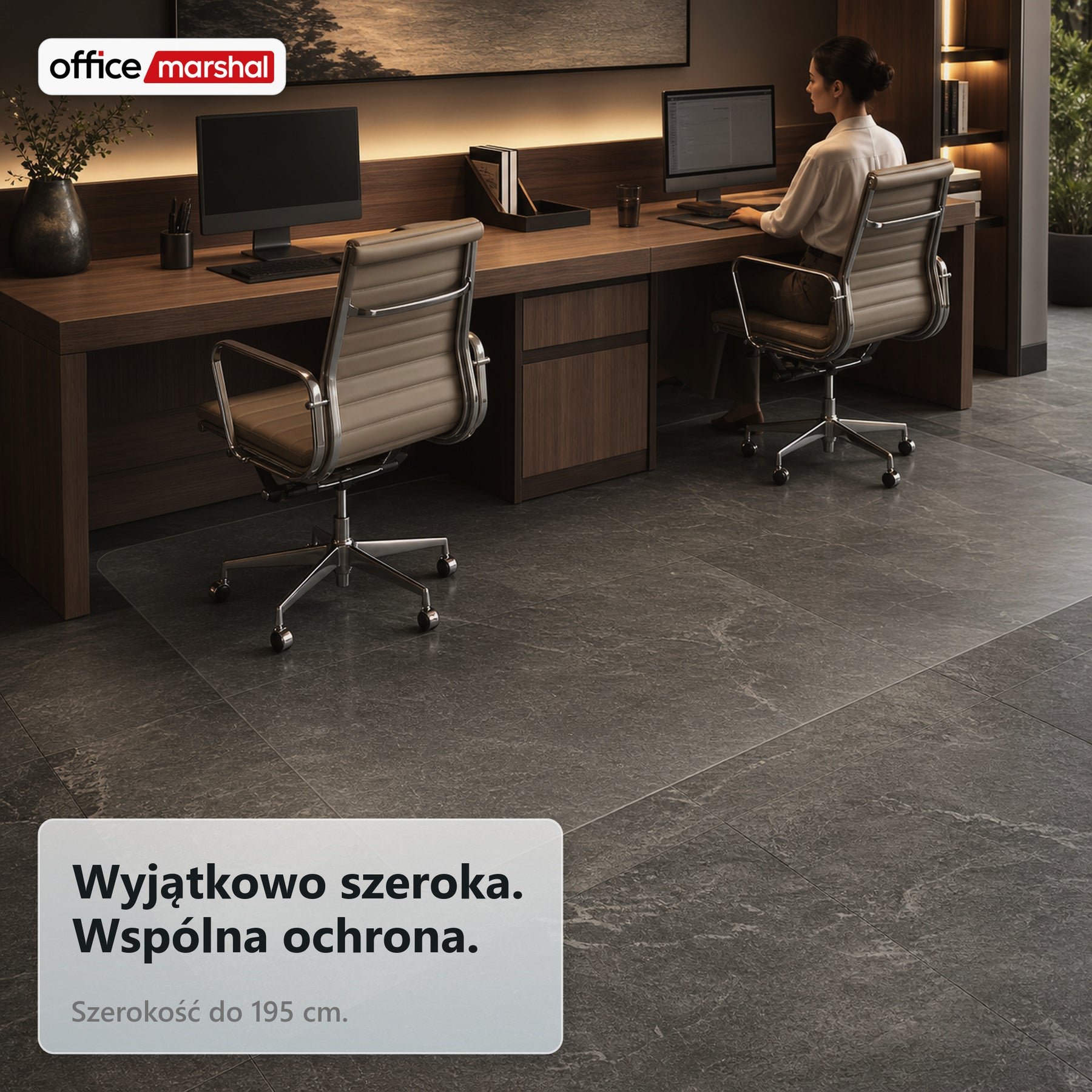 Mata ochronna na podłogę Floorfit na wymiar | Matowa przezroczysta | Do parkietu, paneli i podłóg winylowych