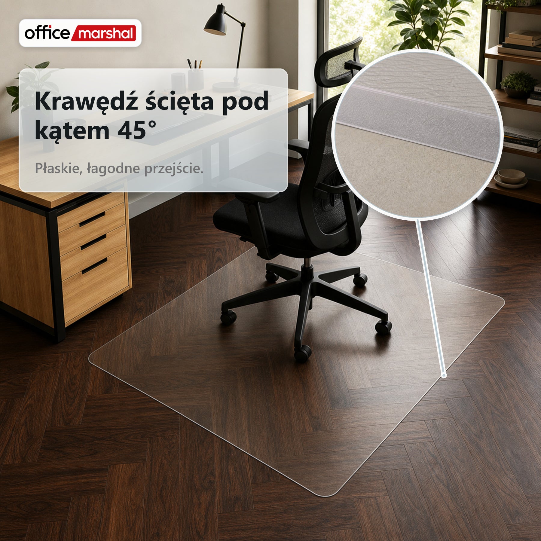 Mata ochronna na podłogę Floorfit na wymiar | Matowa przezroczysta | Do parkietu, paneli i podłóg winylowych