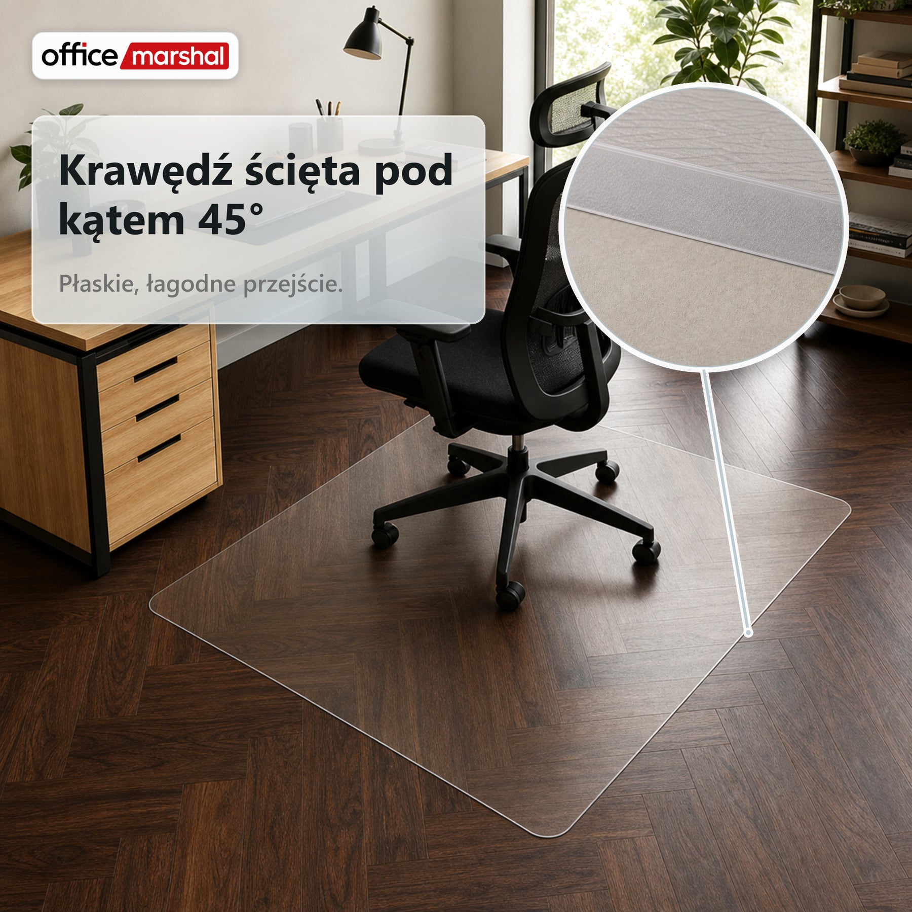 Mata ochronna na podłogę Floorfit na wymiar | Matowa przezroczysta | Do parkietu, paneli i podłóg winylowych