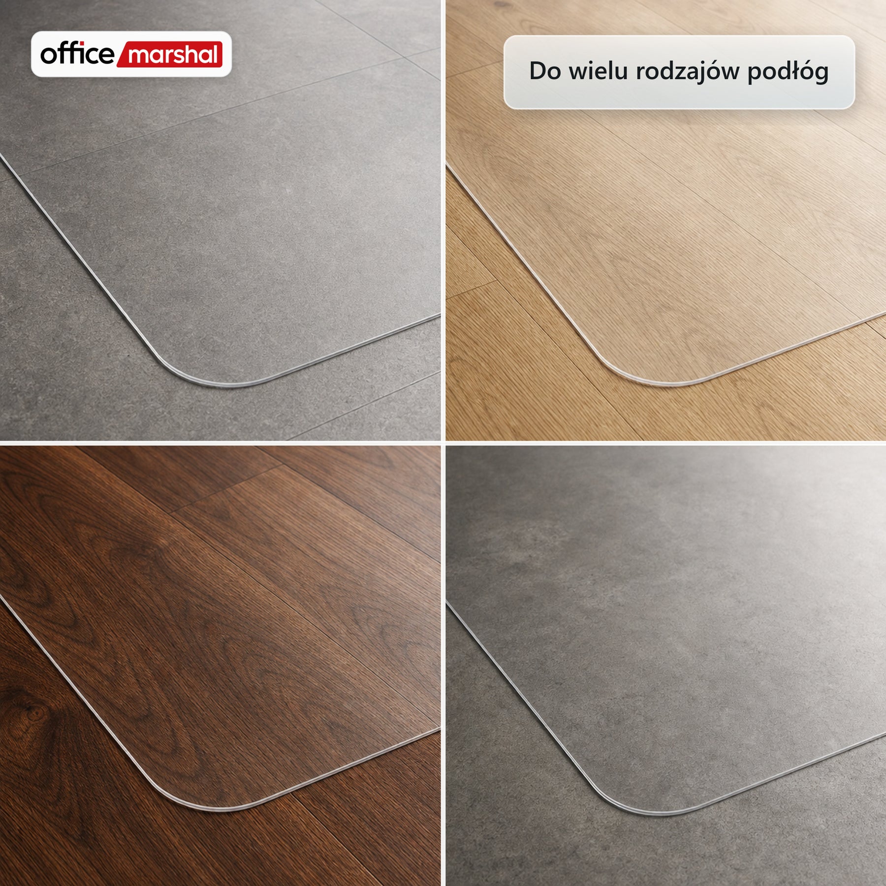 Mata ochronna na podłogę Floorfit na wymiar | Matowa przezroczysta | Do parkietu, paneli i podłóg winylowych