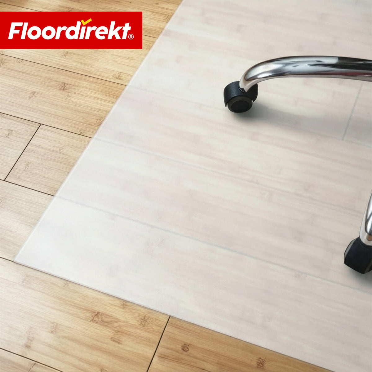 Mata ochronna na podłogę | Neo Milky | Półprzezroczysta mata pod krzesło biurowe w kolorze mlecznym na wymiar do twardych podłóg