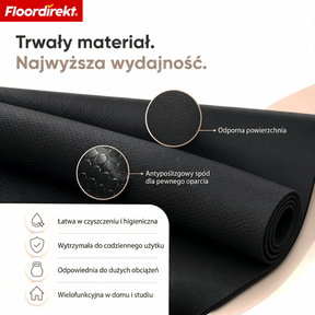 Mata ochronna podłogowa | Sparta | Antypoślizgowa mata pod sprzęt fitness do bieżni i orbitreka