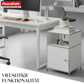 Regał metalowy | Concept Epure MK-040 | 3-poziomowy regał do przechowywania z drzwiami i półkami | Dostępny w kilku kolorach