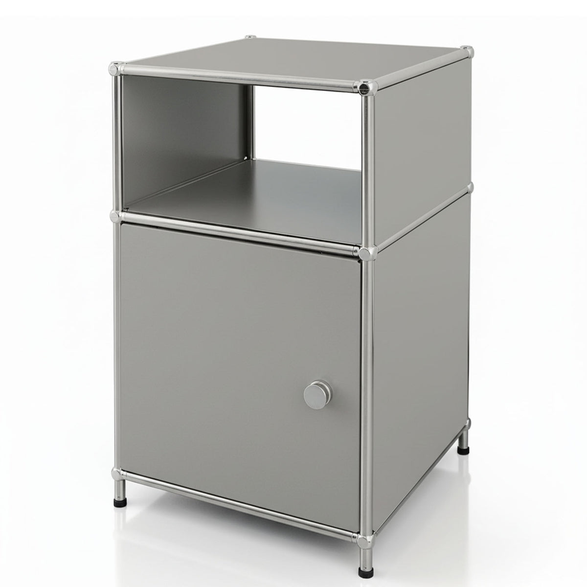 Regał metalowy | Concept Epure MK-040 | 3-poziomowy regał do przechowywania z drzwiami i półkami | Dostępny w kilku kolorach