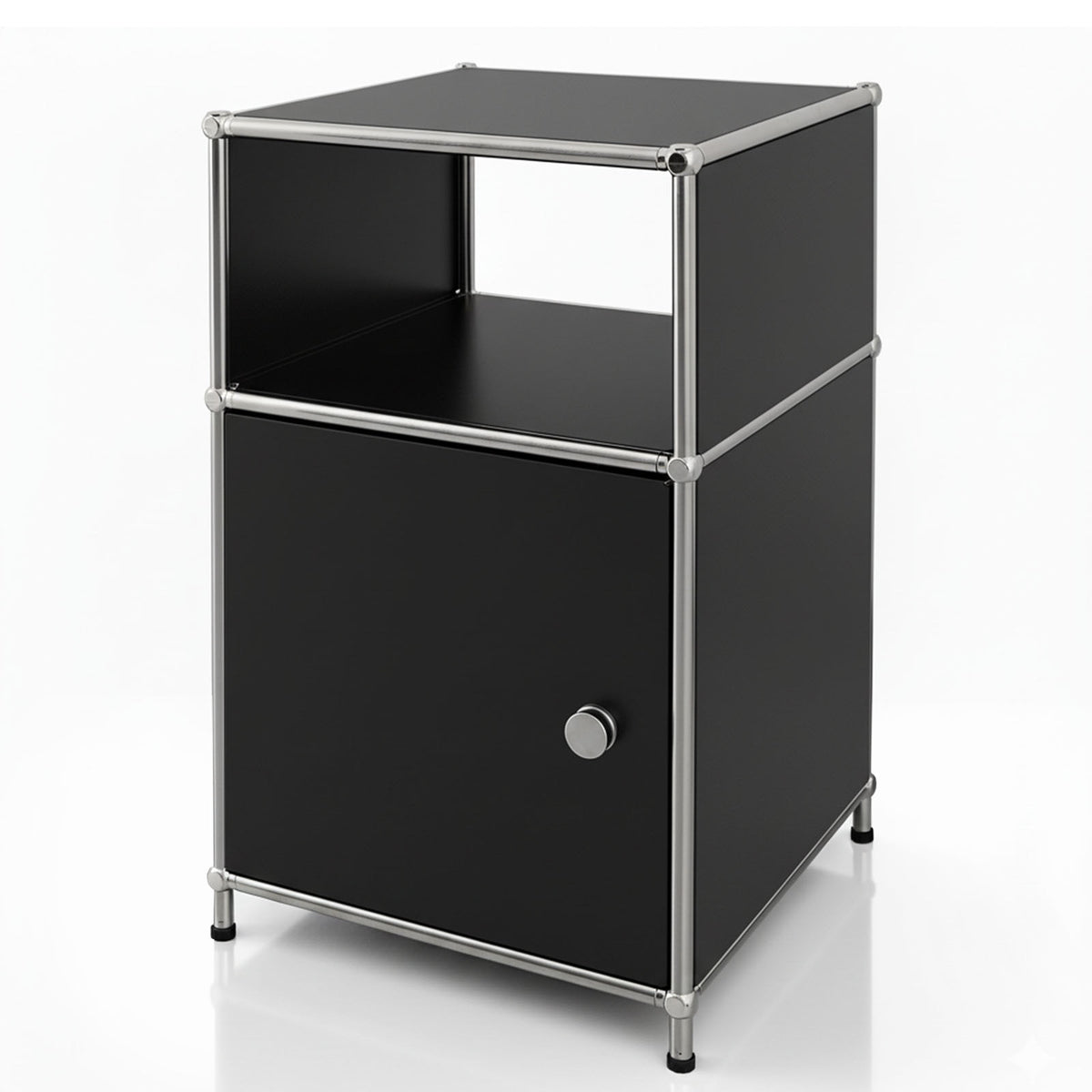 Regał metalowy | Concept Epure MK-040 | 3-poziomowy regał do przechowywania z drzwiami i półkami | Dostępny w kilku kolorach