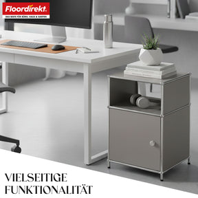 Regał metalowy | Concept Epure MK-040 | 3-poziomowy regał do przechowywania z drzwiami i półkami | Dostępny w kilku kolorach