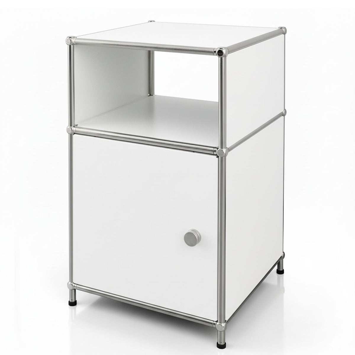 Regał metalowy | Concept Epure MK-040 | 3-poziomowy regał do przechowywania z drzwiami i półkami | Dostępny w kilku kolorach