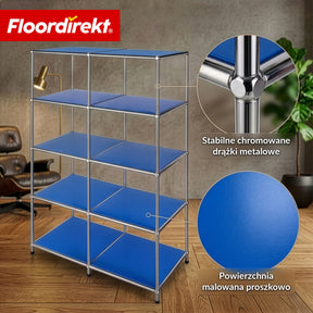 Regał metalowy | Concept Epure MK-015 | Otwarty regał stojący z 5 półkami | Regał kuchenny, biurowy i do salonu