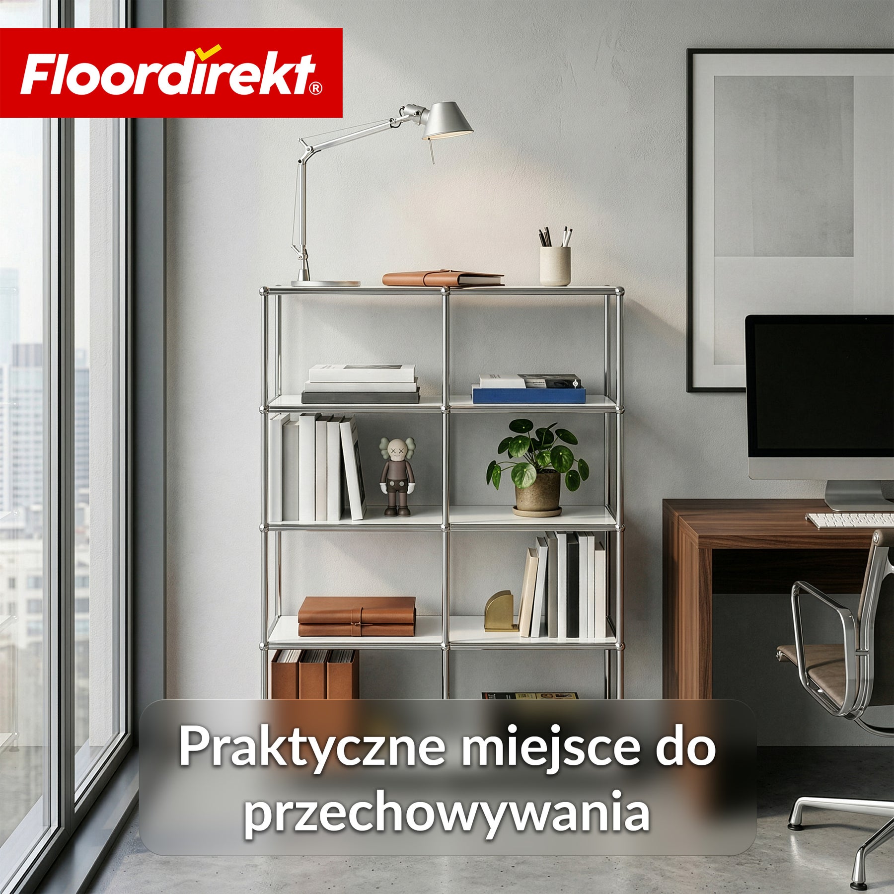 Regał metalowy | Concept Epure MK-015 | Otwarty regał stojący z 5 półkami | Regał kuchenny, biurowy i do salonu