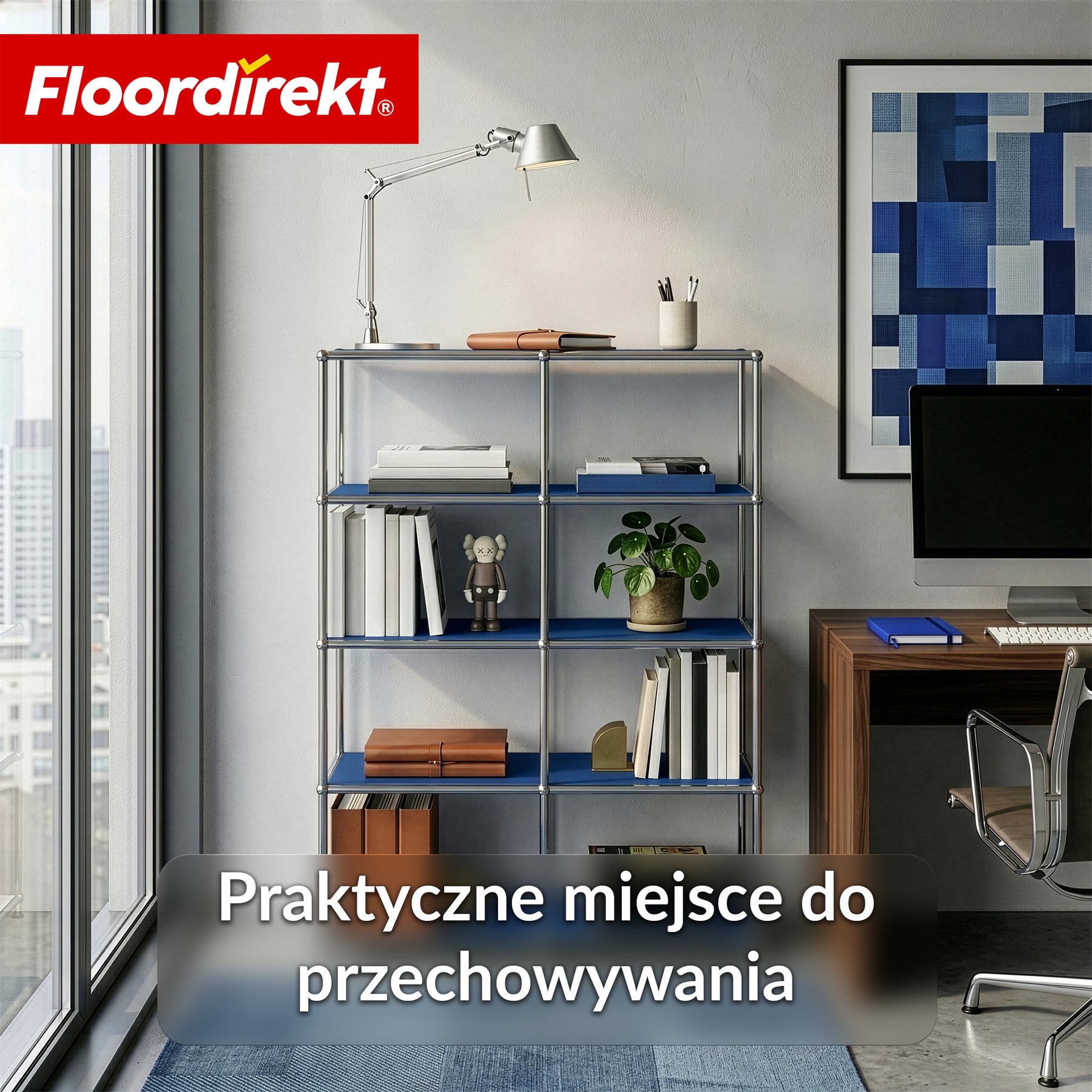 Regał metalowy | Concept Epure MK-015 | Otwarty regał stojący z 5 półkami | Regał kuchenny, biurowy i do salonu