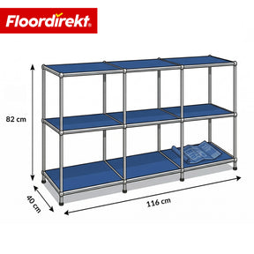 Regał metalowy | Concept Epure MK-018 | Otwarty regał stojący z 3 półkami | Regał kuchenny, biurowy i do salonu