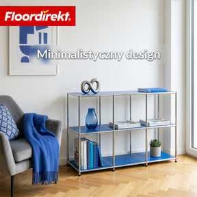 Regał metalowy | Concept Epure MK-018 | Otwarty regał stojący z 3 półkami | Regał kuchenny, biurowy i do salonu