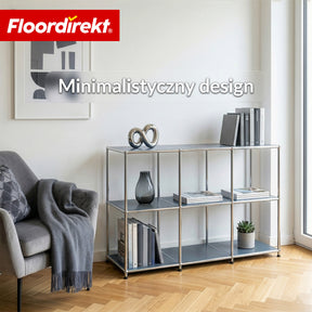 Regał metalowy | Concept Epure MK-018 | Otwarty regał stojący z 3 półkami | Regał kuchenny, biurowy i do salonu