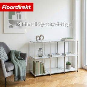 Regał metalowy | Concept Epure MK-018 | Otwarty regał stojący z 3 półkami | Regał kuchenny, biurowy i do salonu