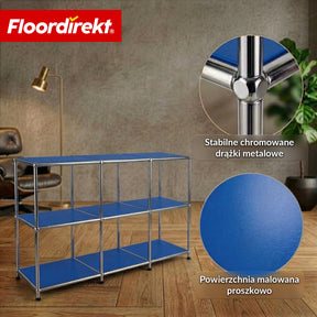 Regał metalowy | Concept Epure MK-018 | Otwarty regał stojący z 3 półkami | Regał kuchenny, biurowy i do salonu